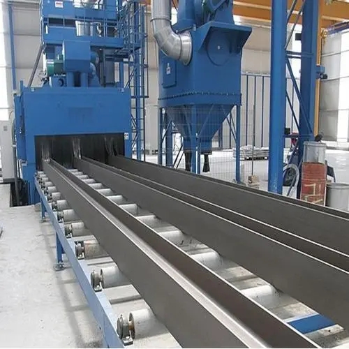 贵州自动环保大型输送工业钢材喷砂机及其应用