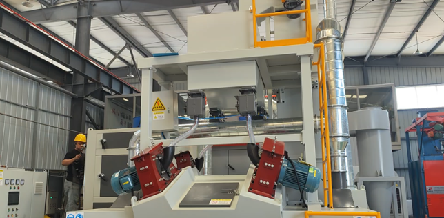 贵州板材除锈强化，通过式抛丸机应用案例